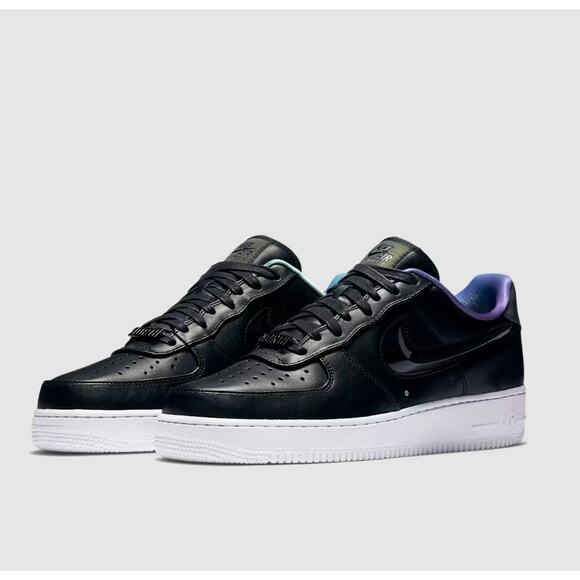 NIKE Air Force 1 Low Sneakers Northern Lights Holographic Leather Mens US 10.5